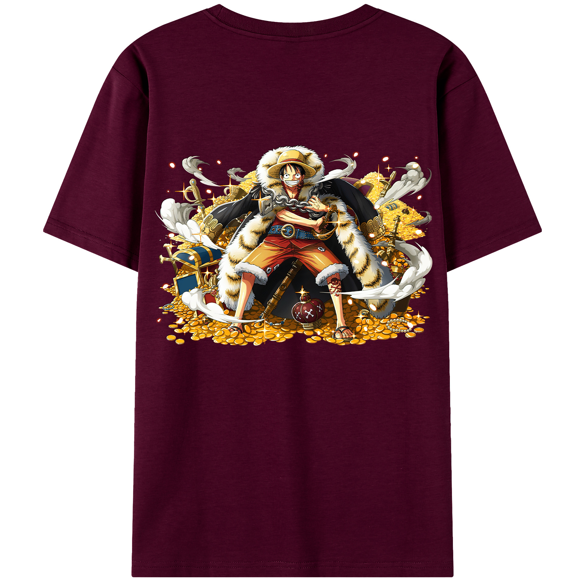 ワンピース モンキー・D・ルフィ ONE PIECE Monkey D. Luffy レディース半袖Tシャツ(バックプリント)